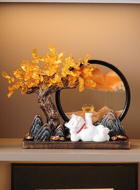 柿柿如意葫芦流沙画招p财摆件客厅电视柜酒柜开业礼物乔迁新居礼