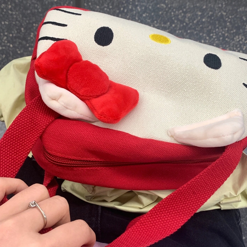 hellokitty便当袋手提包上班族可爱卡通大容量饭盒小学生专用袋子 - 图3