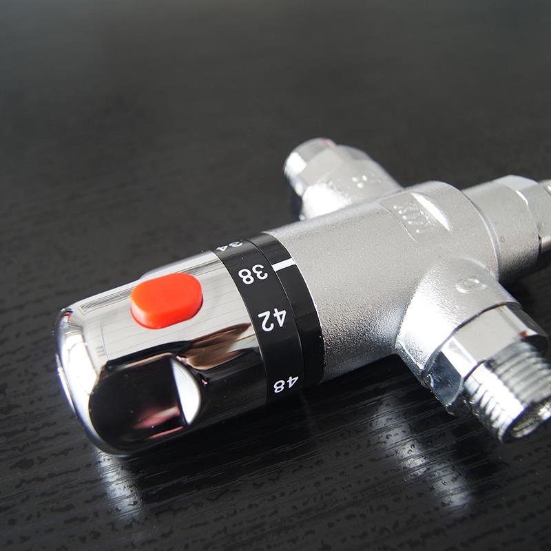 Constop all-copper thermostatic valve solar mixing valve surface-mounted shower water heater temperature control valve faucet pipe valve
