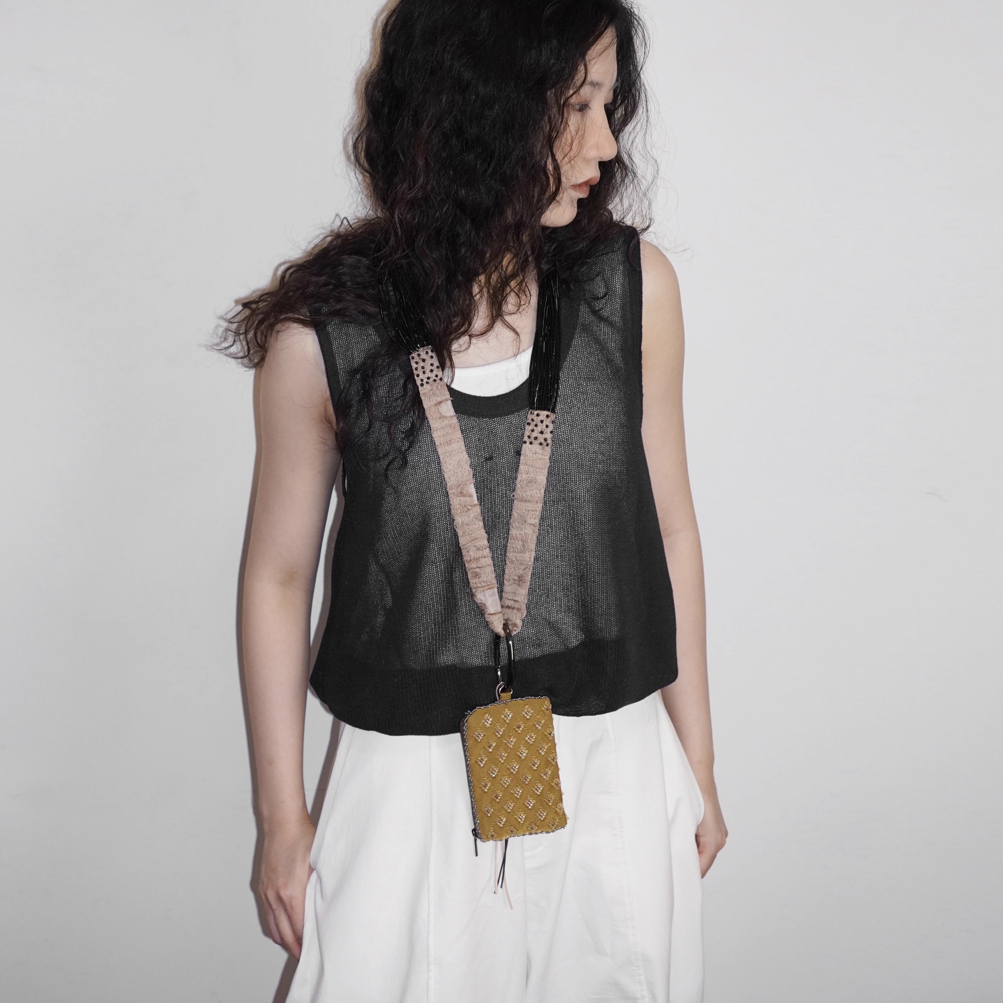 一颗贝壳 小众手工刺绣绣珠串珠配饰卡包零钱包钥匙扣挂件送礼物 - 图3