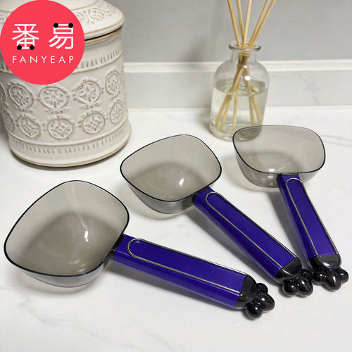宠物粮勺B1pq801-宠物铲粮勺子透明带刻度猫咪喂食勺带封口夹 - 图0