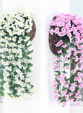 速发Fashion+Violet+Artificial+Flowers+Wall+Hanging+Basket+Fl