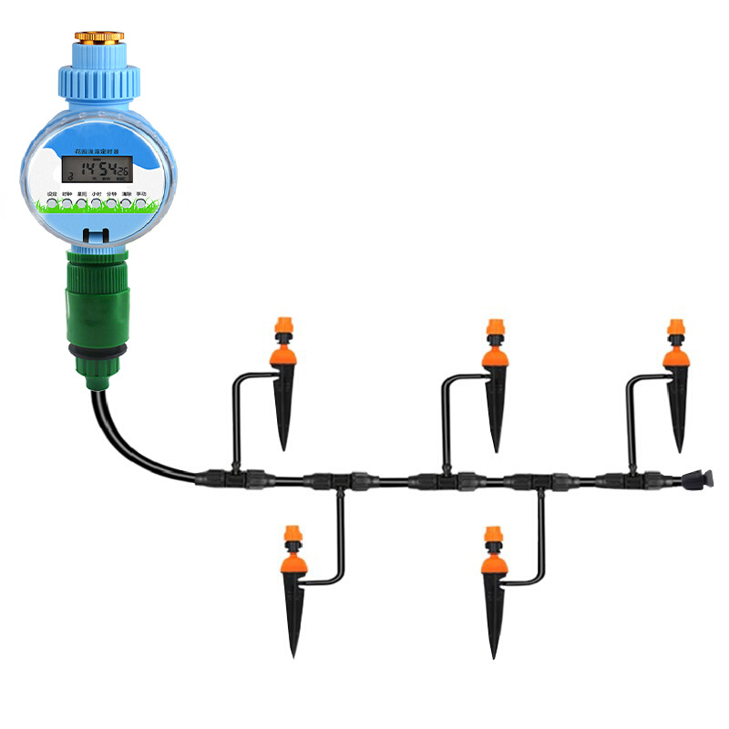 家用花园灌溉阳台自动定时浇花器定时浇水器地插杆喷雾化喷头套装 - 图3