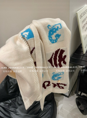 Jane·小众设计师款针织T型披肩重工高级感秋冬保暖外搭慵懒风女