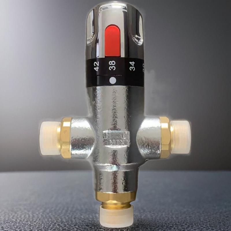 Joes all-copper thermostatic valve solar water mixing valve surface-mounted small kitchen treasure electric water heater temperature control valve faucet pipe valve
