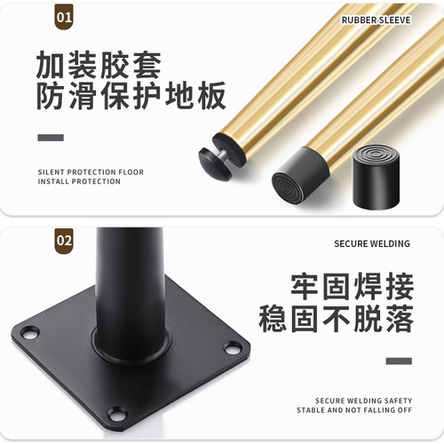 金属桌腿桌脚支架梳妆餐台脚茶几浴室柜腿桌面支撑腿铁艺桌子脚架 - 图1