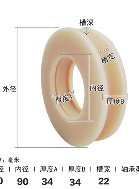 装一个轴承尼龙滑轮单轴承设计吊车随车吊塔吊塔机小吊车