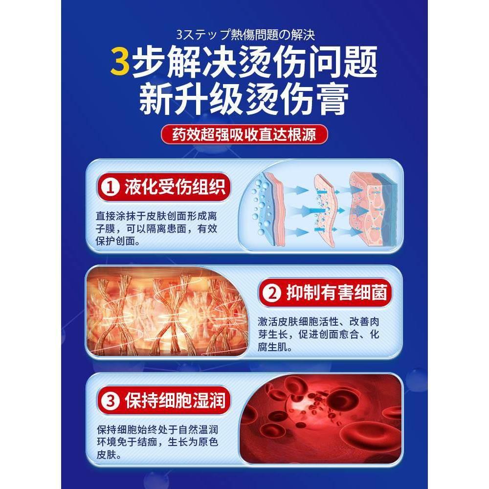 湿润烧烫伤膏烫伤正品外用复方保护贴喷雾剂蓝油烃婴儿桐叶獾子油-图2