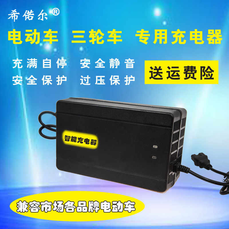 新品天能电动三轮车电瓶充电器60V45A/4A8V60A/72v50ah84V40A96V8-图0