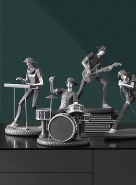 北欧艺术摇滚乐队摆件人物创意客厅桌面电视柜办公室家居软装饰品