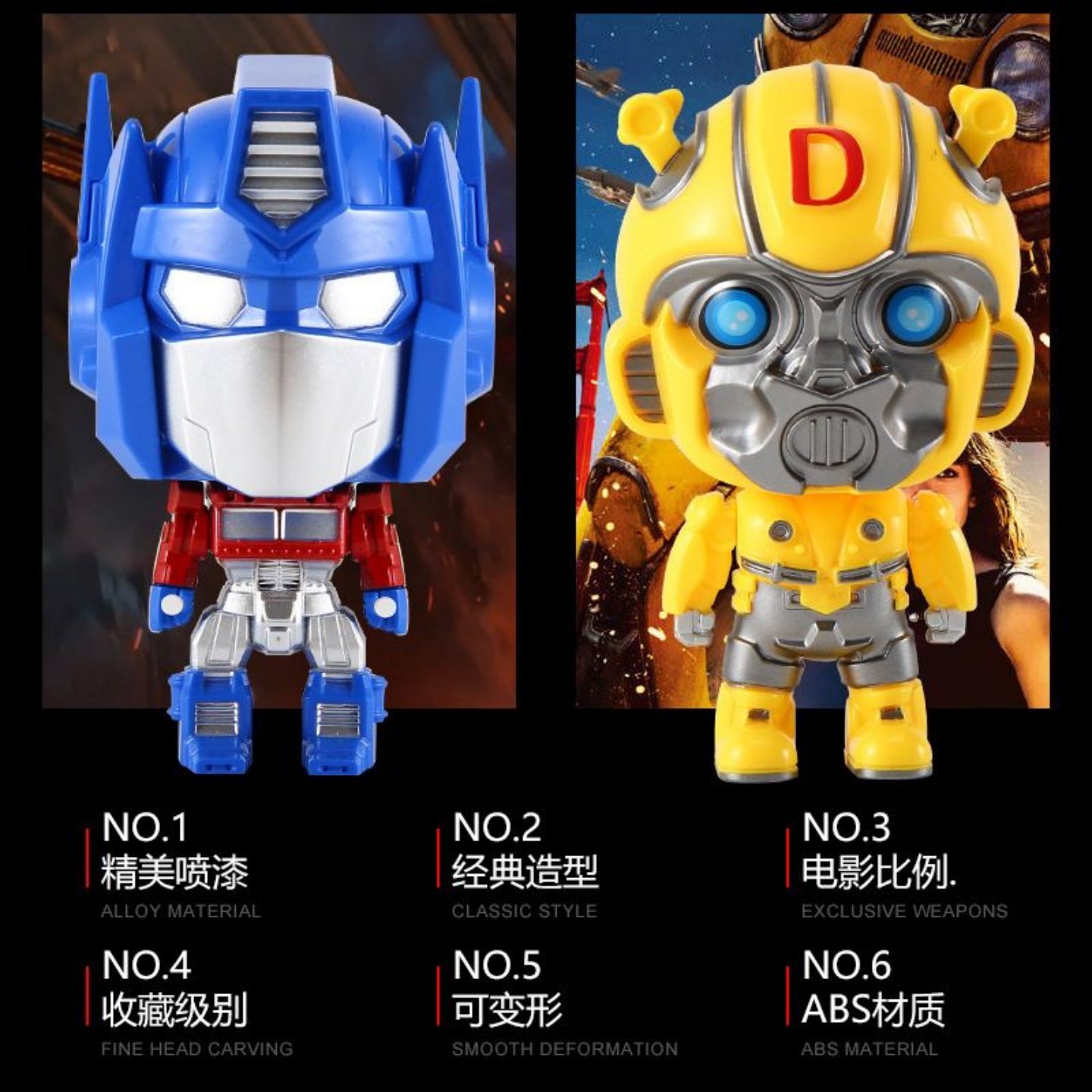 变形机器人擎天黄蜂Q版奥特曼大头仔手办挂件儿童男孩玩具模型,淘宝优惠券,粉丝福利购,淘宝优惠卷