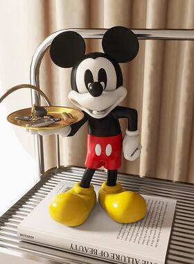 迎宾米奇家居客厅玄关入户钥匙收纳托盘装饰品米老鼠搬家礼物摆件