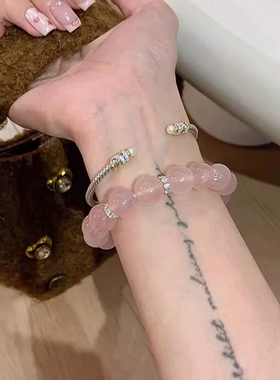 新中式清冷感月光石串珠手链女