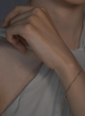 璀璨香槟金水晶手链女款轻奢小众