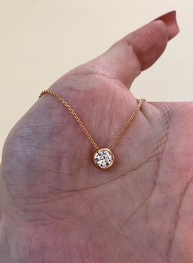 超闪双面微笑泡泡钻项链女款2025