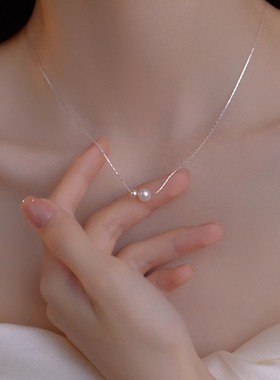 珍珠项链2024新款爆款气质锁骨链