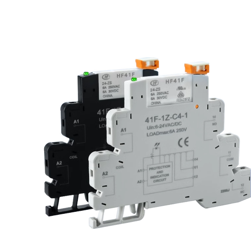 宏发41F-1Z-C2-1薄片式继电器底座HF41F-024-ZS超薄型继电器DC24V - 图3