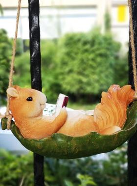 户外景考拉挂件仿真动物熊猫秋千吊件树上园林花园庭院阳台装饰品