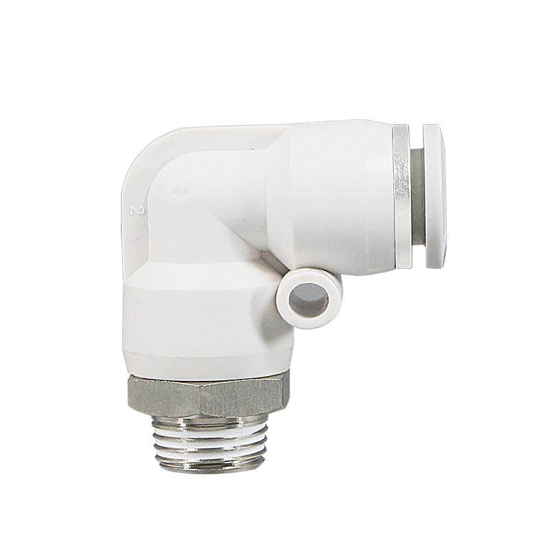 HOLID白色气动PU管快速插接头螺纹直角弯通PL6/8-01气管接头外丝 - 图3