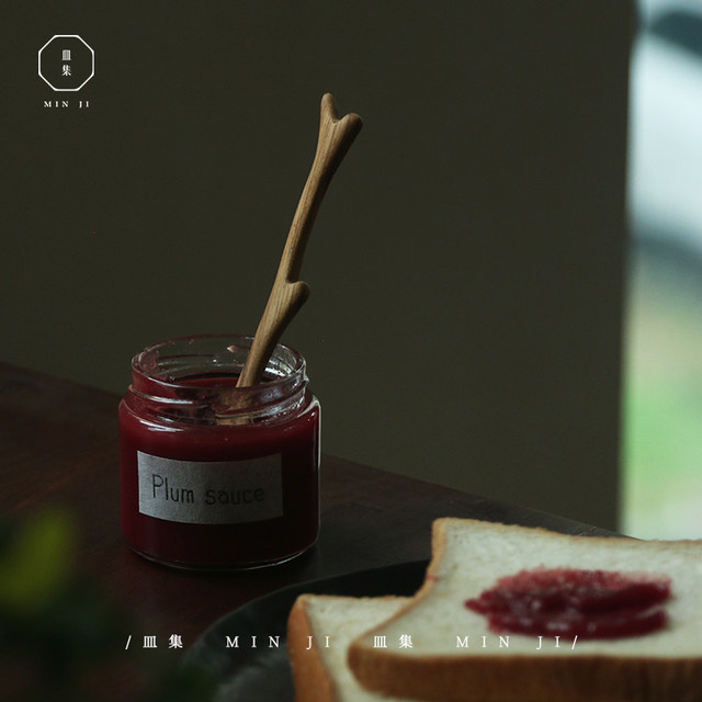 Wooden dish set creative coffee drink spoon without paint or wax
