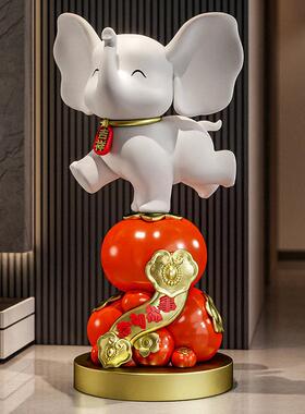 大象摆饰招财镇宅客厅大型落地玄关公仔软装饰品家居乔迁新居礼物