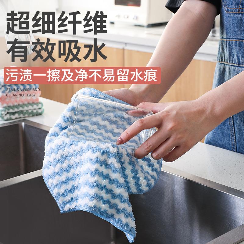 洗碗布不沾油厨房专用去油吸水不掉毛抹布柔软家用懒人清洁百洁布-图1