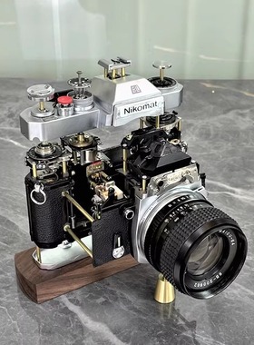 老工匠手工艺品-空间爆炸相机尼康真机拆解相机/别墅摆件立体古董