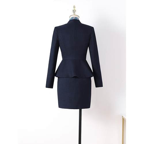 高端职业西装套装女秋季美容院酒店前台工装售楼部珠宝店工作服女 - 图1