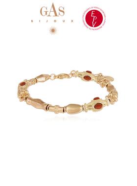 AZLOOK轻波波牛乳天然石串珠项链