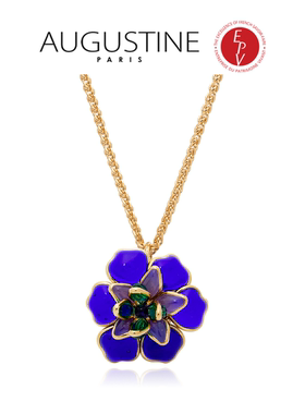【AZLOOK】Augustine Paris古法琉璃山茶花耳环项链戒指胸针套装