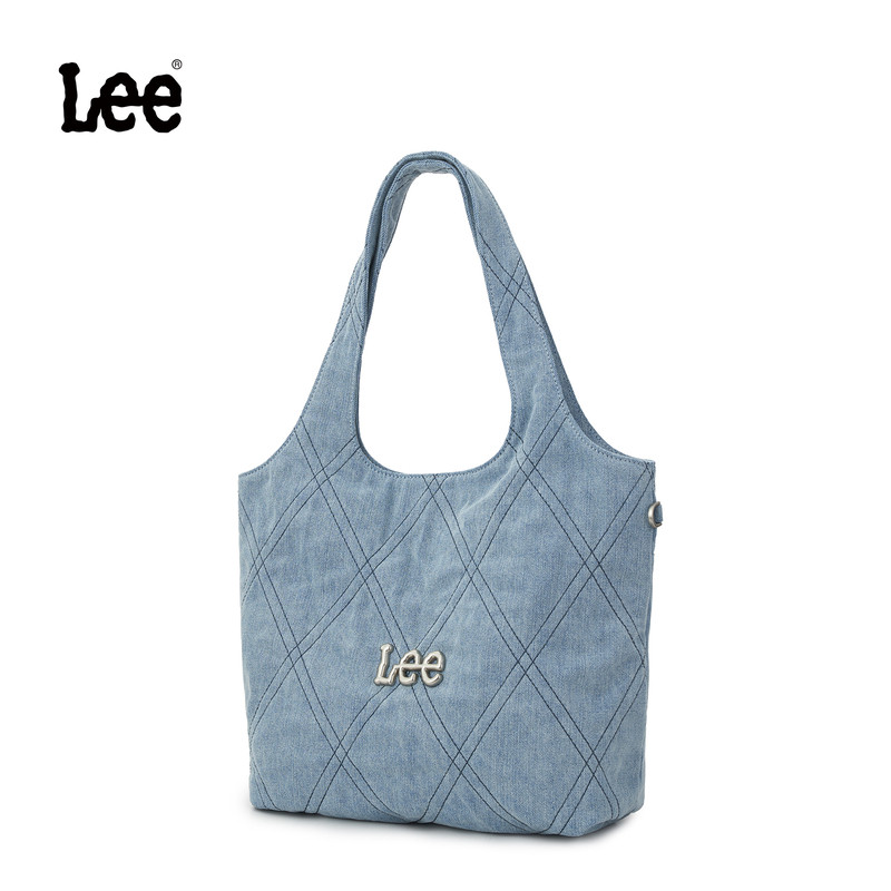 Lee官方格纹托特包女生秋冬丹宁牛仔单肩包大容量通勤上班电脑包,淘宝优惠券,粉丝福利购,淘宝优惠卷