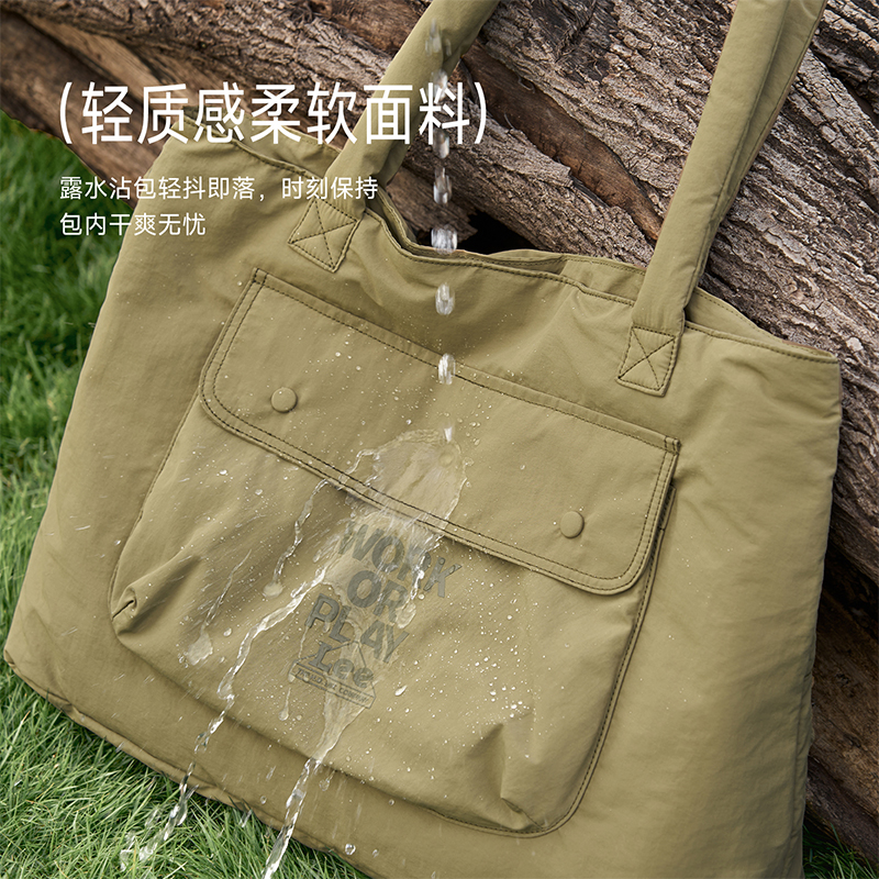 Lee秋冬大宽袋托特包女大容量轻便云朵包单肩电脑包户外通勤手提 - 图3
