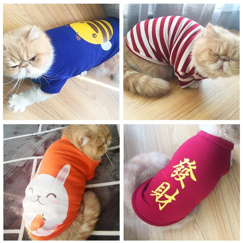 猫咪衣服夏季薄款 英短小猫可爱公主宠物猫夏Q天搞笑休闲透气背心 - 图3