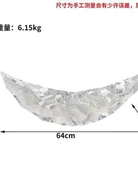 新中式太湖石透明树脂工艺品摆件轻奢样板房售楼处玄关雕塑装饰品