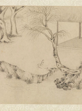 文徵明国画真迹山水书画册人物风