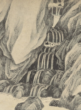 唐寅唐伯虎国画真迹饮鹤图古代山