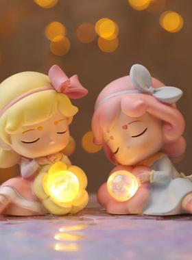 梦幻少女心小夜灯床头柜桌面装饰创意树脂摆件学生礼品情人节礼物