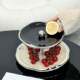 Ceramic ins style fruit plate multi-layer home living room high-end fruit plate light luxury snack display plate front desk dry fruit plate