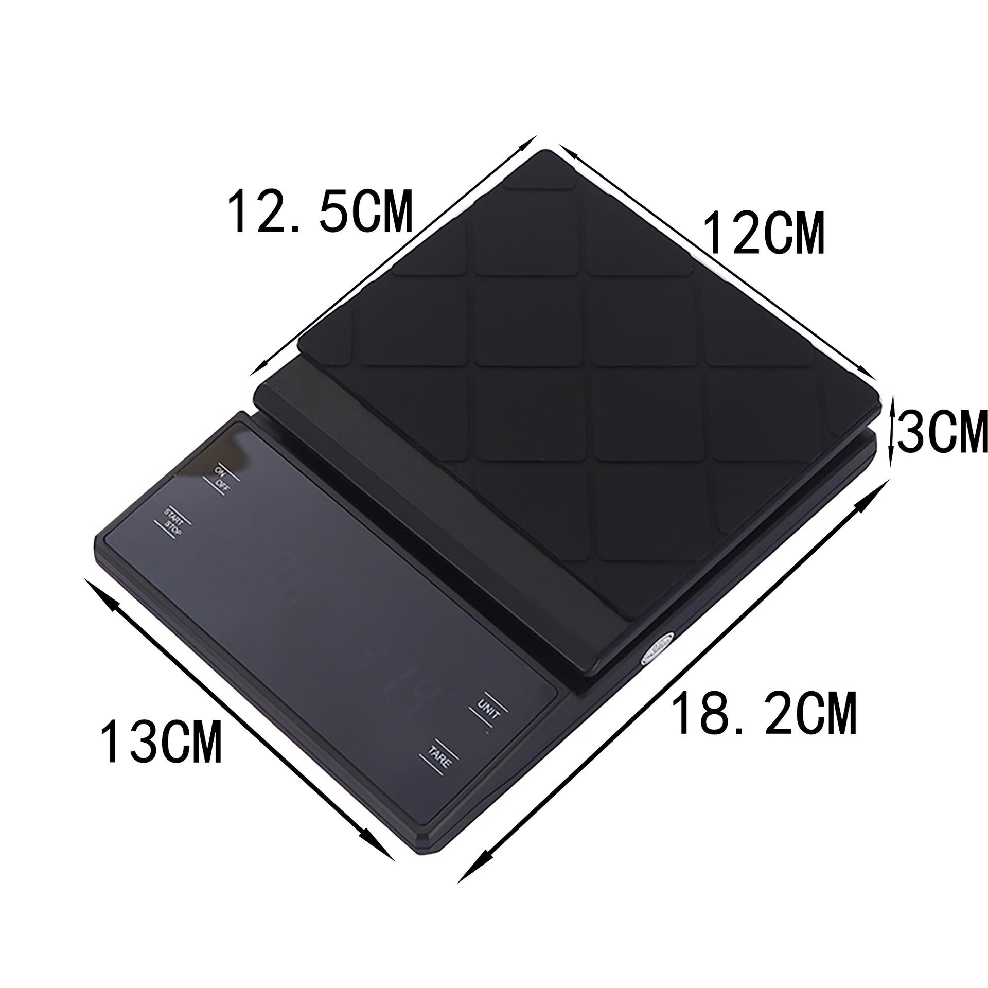 高精度咖啡秤电子秤厨房小型克秤计时厨房秤家用克秤智能电子称 - 图3