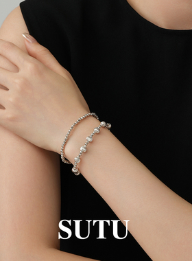 sutu女纯银小众精致猫眼手链
