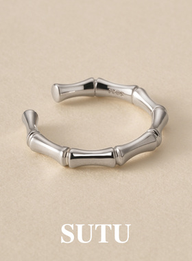 素图女925银小众设计感简约指环