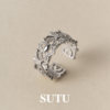 Plain picture ring 925 silver simple temperament versatile ring