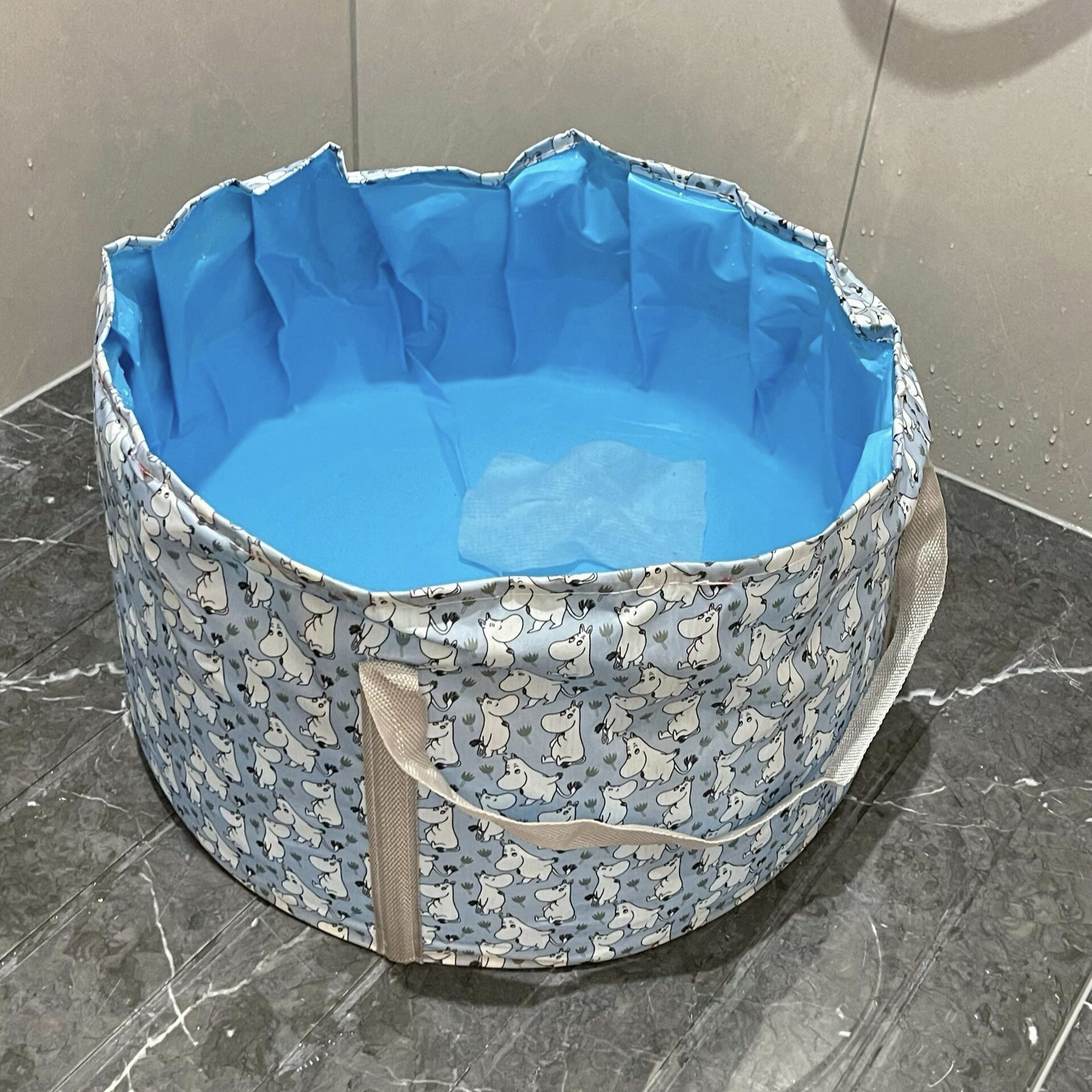 宝宝折叠洗澡盆旅行酒店儿童沐浴桶0-4岁家用户外便携泡澡袋大号 - 图0