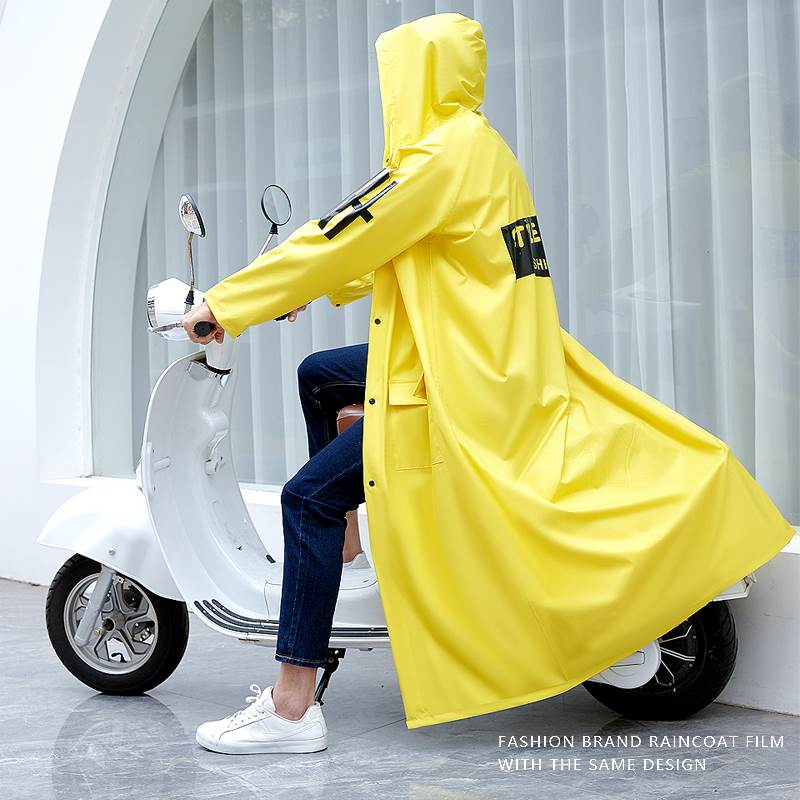 推荐.Long raincoat full body rainstorm proof electric car ba - 图1