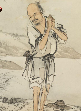 清代金廷标丝纶图传统山水国画复