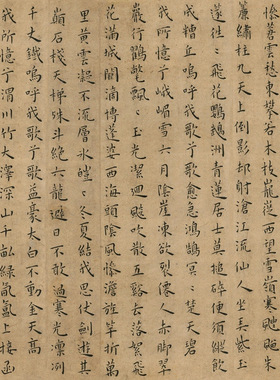 王宠小楷竹林七贤复古书法字画作