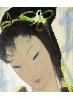 1：1近代林风眠仕女图水墨人物画