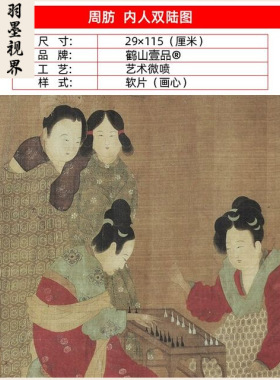 古代名画高清复制唐代周肪内人双