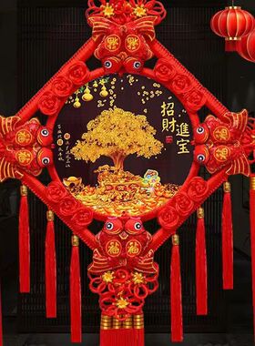 新款桃木中国结挂件客厅