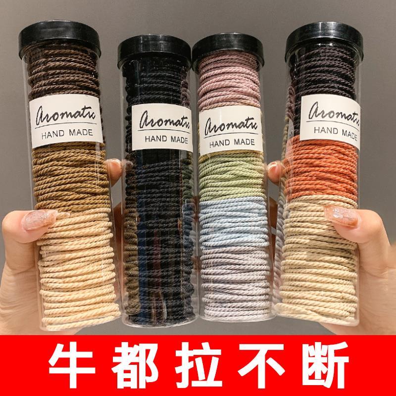 网红Hair rope rubber band female high elasticity black hair - 图0